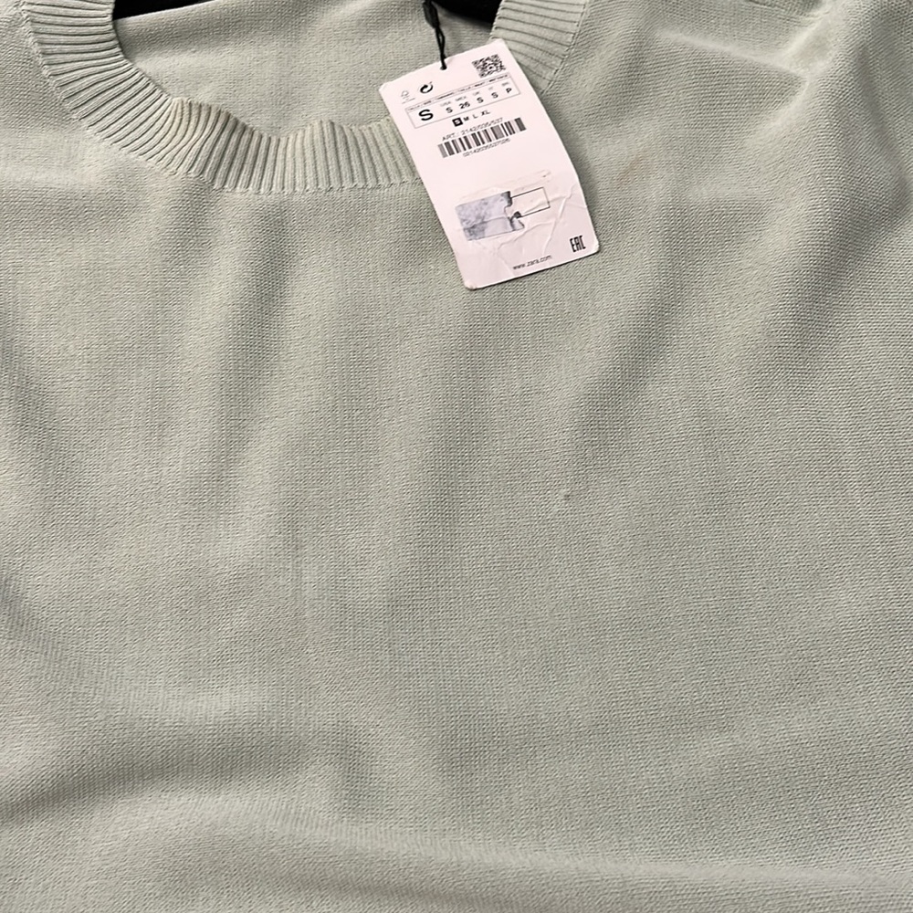 New with tags Zara Light Green knit co-ord set size small shorts and top - Picture 5 of 5